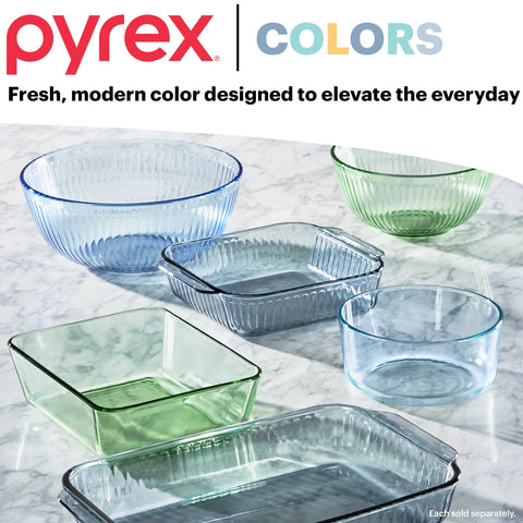 Pyrex® Colors Sculpted Tinted 8" Square Baking Dish with Plastic Lid, Smoke