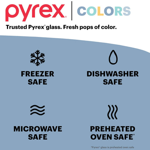 Pyrex® Colors Sculpted Tinted 8" Square Baking Dish with Plastic Lid, Smoke