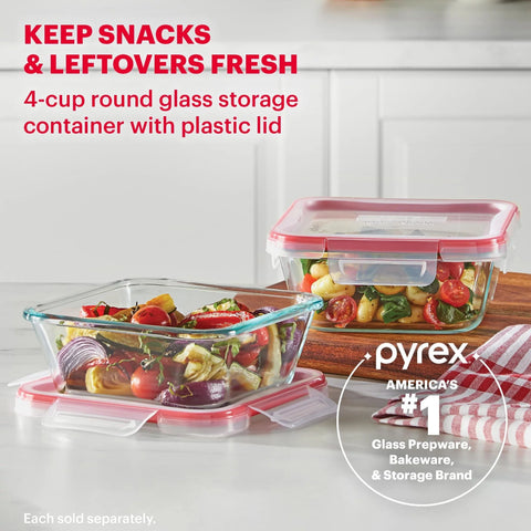 Pyrex® Freshlock™ 4-cup Square Glass Storage