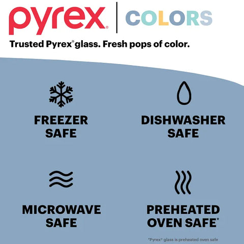Pyrex® Colors Sculpted Tinted 4-piece Baking Set with Plastic Lids, Smoke